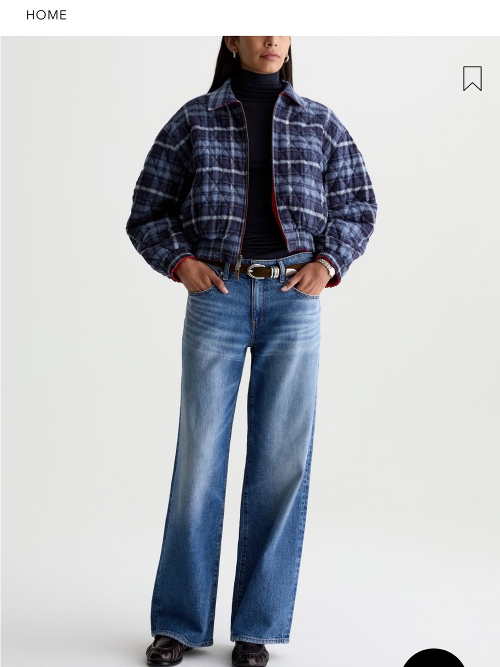 Ag Adriano Goldschmied Medium Blue Wide Leg Jeans with Faded Wash